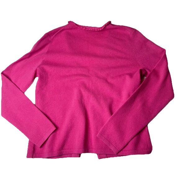 Ann Taylor M 100% Cashmere Pink Button Cardigan Preppy Classic - Picture 2 of 9